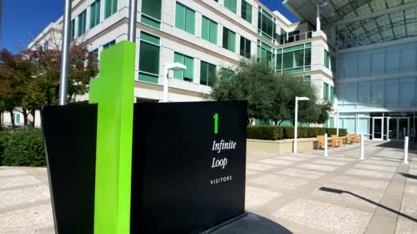 Apple företaget campus i Silicon valley, Infinity slinga en — Stockvideo