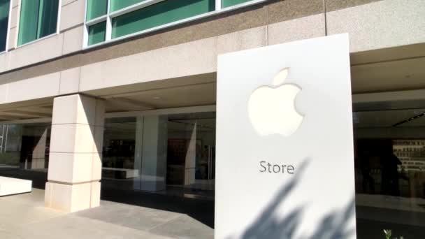 Cupertino Usa Settembre 2018 Apple Store Nel Campus Aziendale Della — Video Stock
