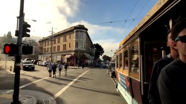 Cityscape güneşli gün zaman — Stok video