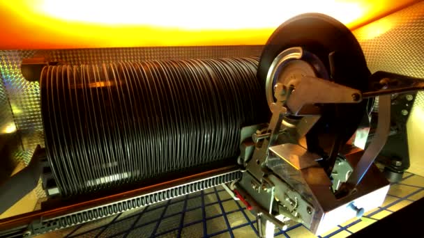 工作复古乙烯基自动点唱机 — 图库视频影像