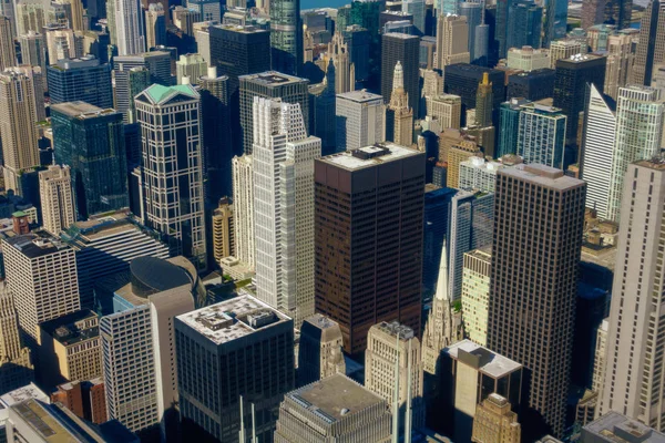 Gratte-ciel du centre-ville de Chicago skyline aérien — Photo