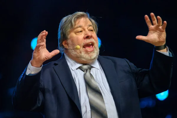 Moscow Russia April 2018 Apple Corporation Founder Stephen Wozniak Performs — Stock Photo, Image