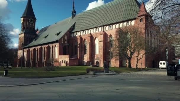 Katedrála na ostrově Kant v exteriéru — Stock video