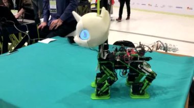 Robotik Forumu'nda tek boynuzlu at robot prototipi gösterisi