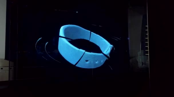 Az elemek hologramjai a kiállításon — Stock videók