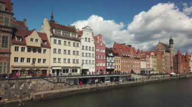 Gdansk eski şehir panoramik manzara