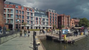 Gdansk eski şehir panoramik manzara