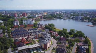 Kaliningrad şehrinin hava manzarası, Rusya