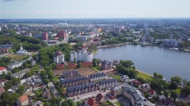 Paysage aérien de la ville de Kaliningrad, Russie — Video