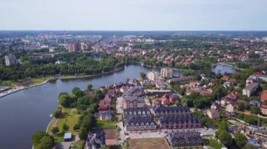 Kaliningrad şehrinin hava manzarası, Rusya