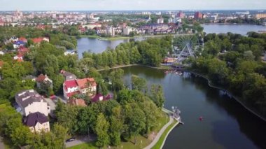 Kaliningrad şehrinin hava manzarası, Rusya