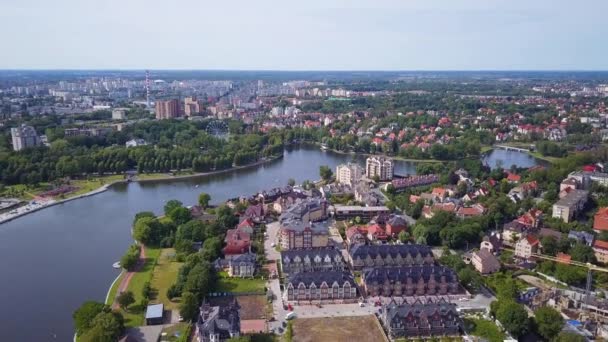 Paisagem aérea da cidade de Kaliningrado, Rússia — Vídeo de Stock