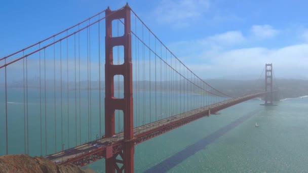 Bridge Golden Gate op San Francisco Day time — Stockvideo