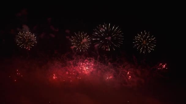 Feux d'artifice colorés dans le ciel 