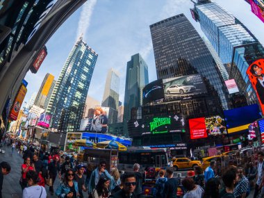 Ünlü cazibe yer Time Square gündüz cityscape