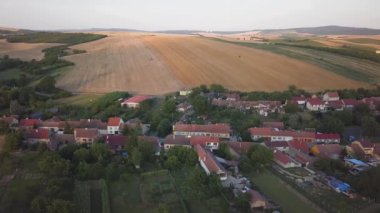 Tarlada kurumuş samanlıklar var.