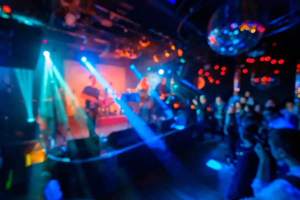 Music band performing live at night club — Stock Photo, Image