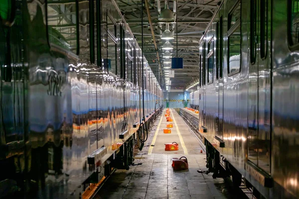 Depo metro kereta bawah tanah — Stok Foto