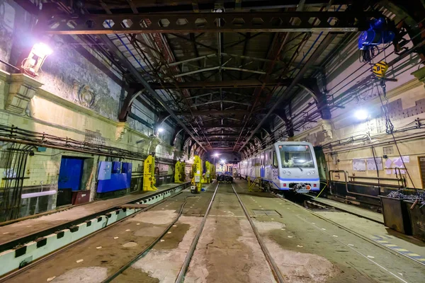 Subway train metro depot Krasnaya presnya interior — Stock Photo, Image