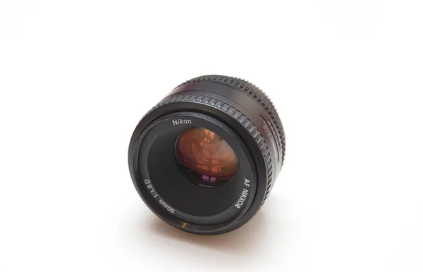 Nikkor 50Mm Lens Nikon Dslr Cameras — Stock Photo, Image