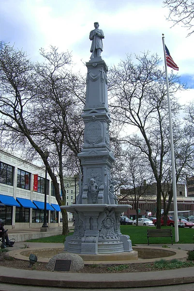 Grand Rapids Michigan Usa Dubna Kent County Občanské Válce Památník — Stock fotografie