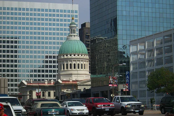 Louis Missouri September Downtown Street Scen Nära Gamla Tingshuset September — Stockfoto