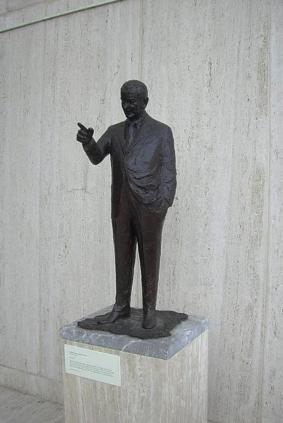 Austin Texas Września Statua Lyndon Baines Johnson Biblioteki Muzeum Września — Zdjęcie stockowe