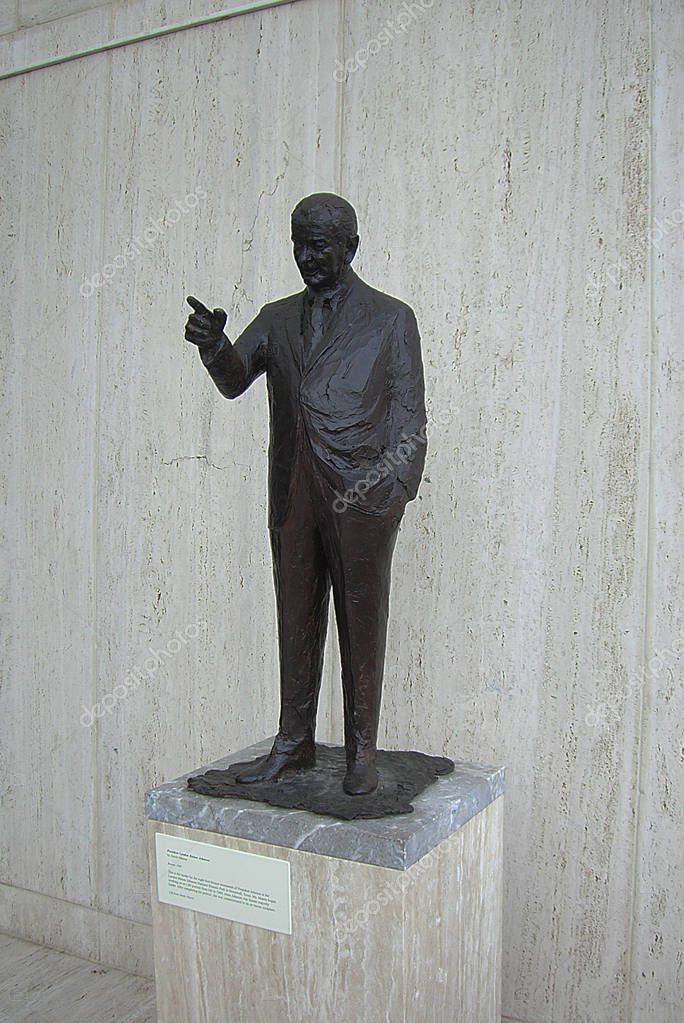 AUSTIN, TEXAS - SEPTEMBER 26: Statue at the Lyndon Baines Johnson Library and Museum on September 26, 2010 in Austin, Texas. Johnson was the 36th President of the United States.