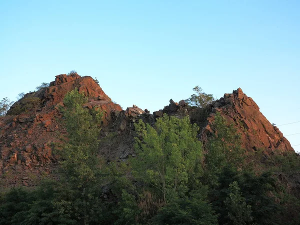 Formation Mountain Rock Formation Célèbre Snake Hill Sommet Montagne Laurel — Photo