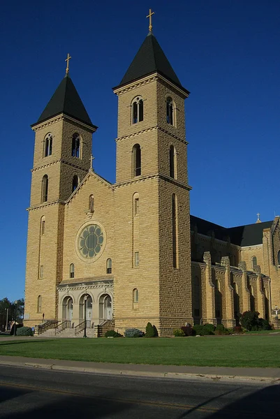 Victoria Kansas Septiembre Basílica San Fidelis También Conocida Como Catedral — Foto de Stock