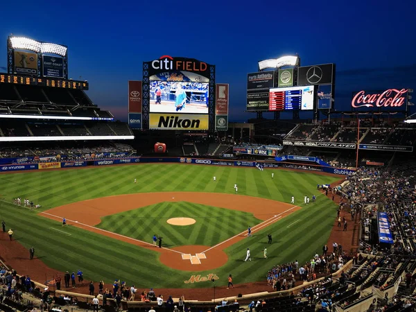 Нью Йорк Сентября Бейсбольный Бриллиант Citi Field Сентября 2017 Года — стоковое фото