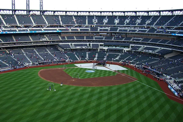 4月15日 2009年4月15日在纽约花旗球场的上层甲板外景 纽约大都会队的棒球之家于2009年开业 — 图库照片