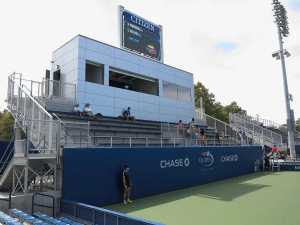 New York Septembre Fans Sur Court Côté Pour Match Tennis — Photo