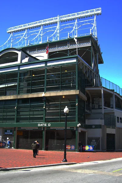 Chicago Abril Cena Rua Fora Famoso Wrigley Field Abril 2010 — Fotografia de Stock