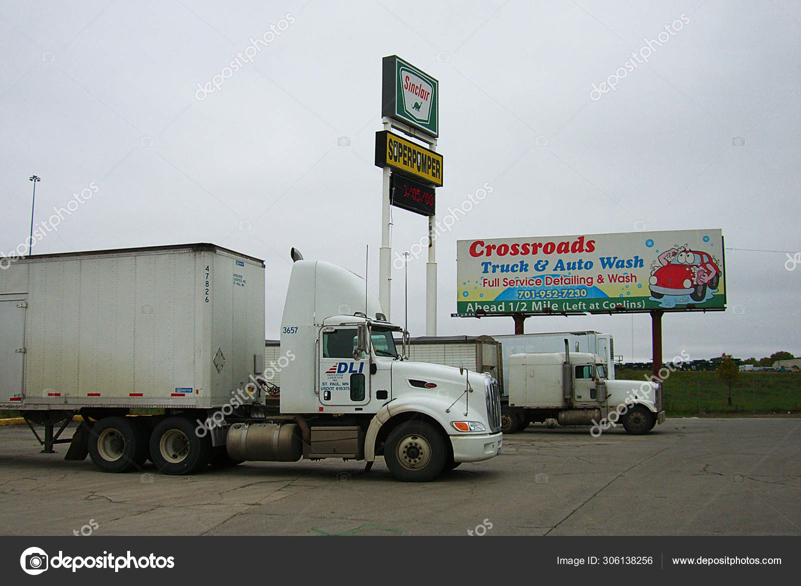 Dickinson North Dakota October Sinclair Gas Station Billboard