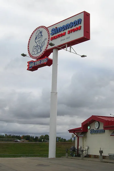 Dickinson North Dakota Outubro Simonson Gas Station Convenience Store Interstate — Fotografia de Stock