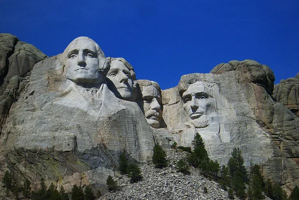 Rushmore Den Schwarzen Hügeln Von South Dakota Mit Dunkelblauem Himmel — Stockfoto