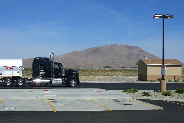 Interstate Nevada Septembre Camion Arrêté Une Aire Repos Septembre 2008 — Photo