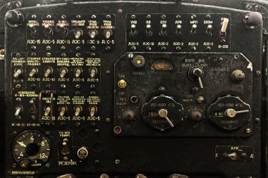 eski uçağın paslı kırık Pano