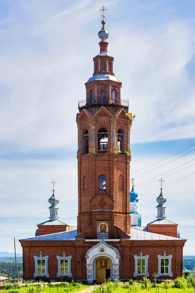 Bell tower of the resurrection cathedral in cherdyn — Stock Photo, Image