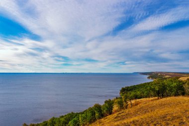yüksek bir bankadan volga nehri panorama