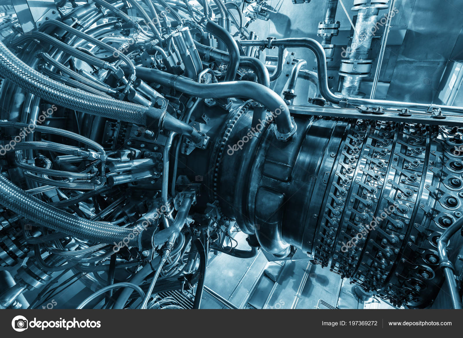 Gas turbine engine of feed gas compressor located inside pressurized