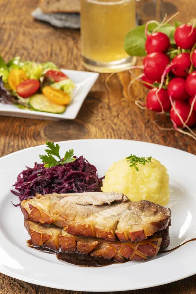 Bavarian roasted pork — Stock Photo, Image