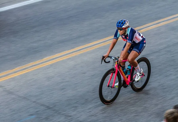 Boise Idaho Julho 2018 Motociclista Tentando Terminar Boise Crepúsculo Critério — Fotografia de Stock