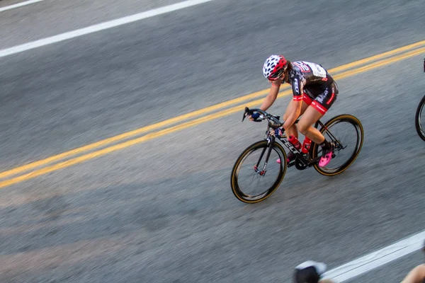 Boise Idaho Julho 2018 Vista Alto Ângulo Uma Corrida Ciclistas — Fotografia de Stock