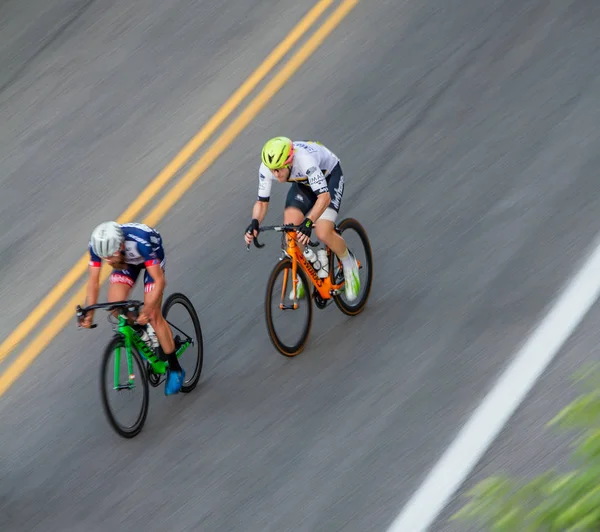 Boise Idaho Juli 2018 Ryttare Flyttar Till Mållinjen Boise Twilight — Stockfoto