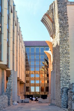 İsrail 'in başkentinin şehir merkezindeki modern binalar.