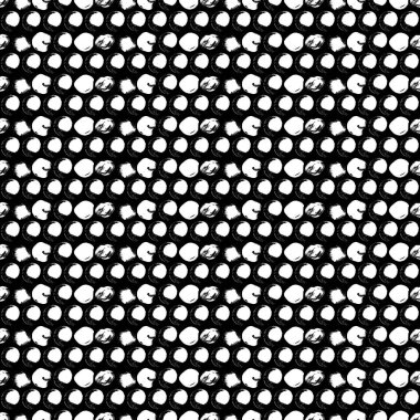 Daireler ile Dikişsiz siyah-beyaz desen