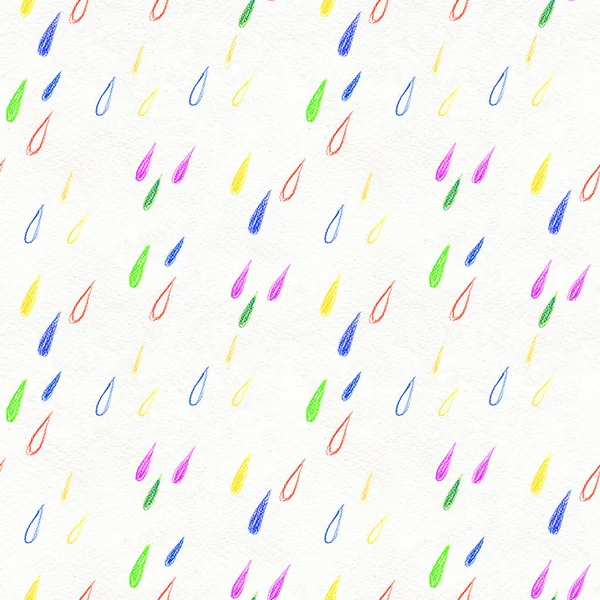 Coloful chuva gotas sem costura padrão — Fotografia de Stock