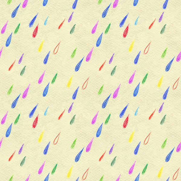 Coloful gotas de lluvia patrón sin costura — Foto de Stock